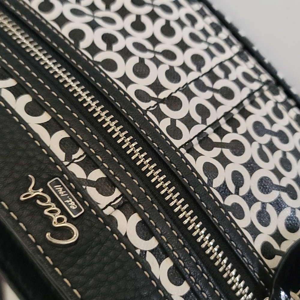Rare! Coach Limited Edition Monogram C Clutch Wristlet Leather Canvas - Picture 3 of 13